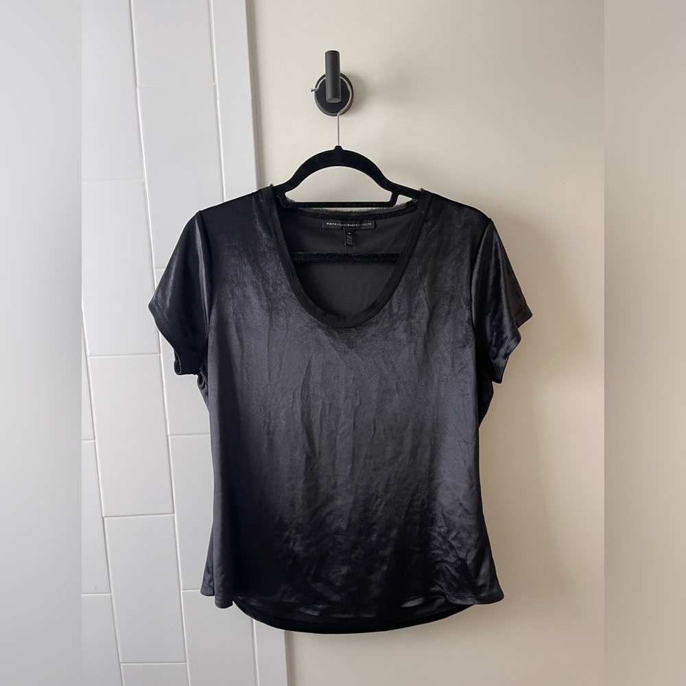 Black velvet t-shirt - White House Black Market